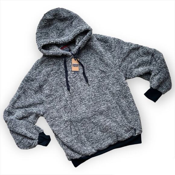 Green Treat Grey Blue Lounge Pullover Hoodie Men’s Size Medium-Large - Picture 1 of 7